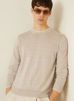 Pullover mit Leinen