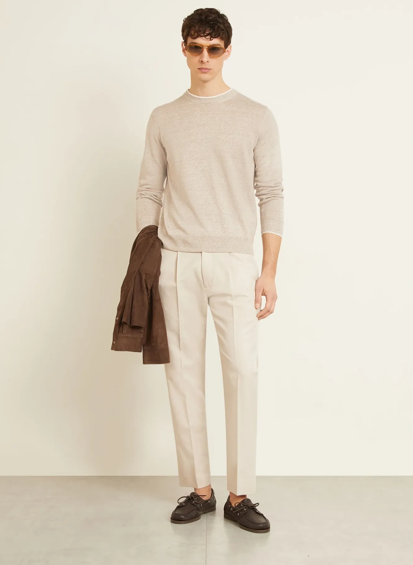 Pullover mit Leinen
