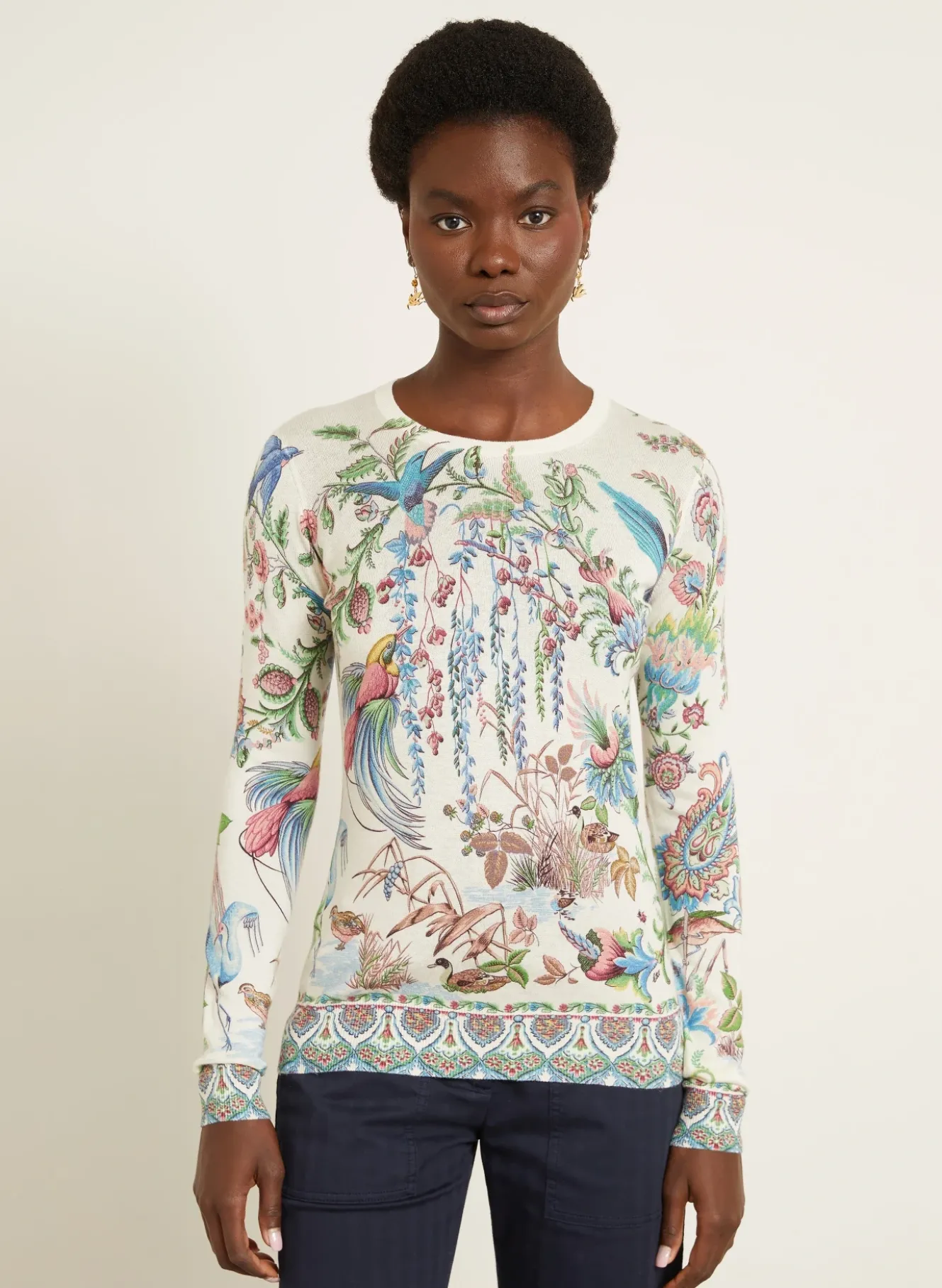 Pullover mit Seide und Cashmere