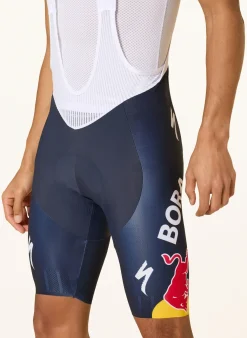 Radhose RED BULL BORA HANSGROHE REPLICA mit Trägern und gepolstertem Einsatz