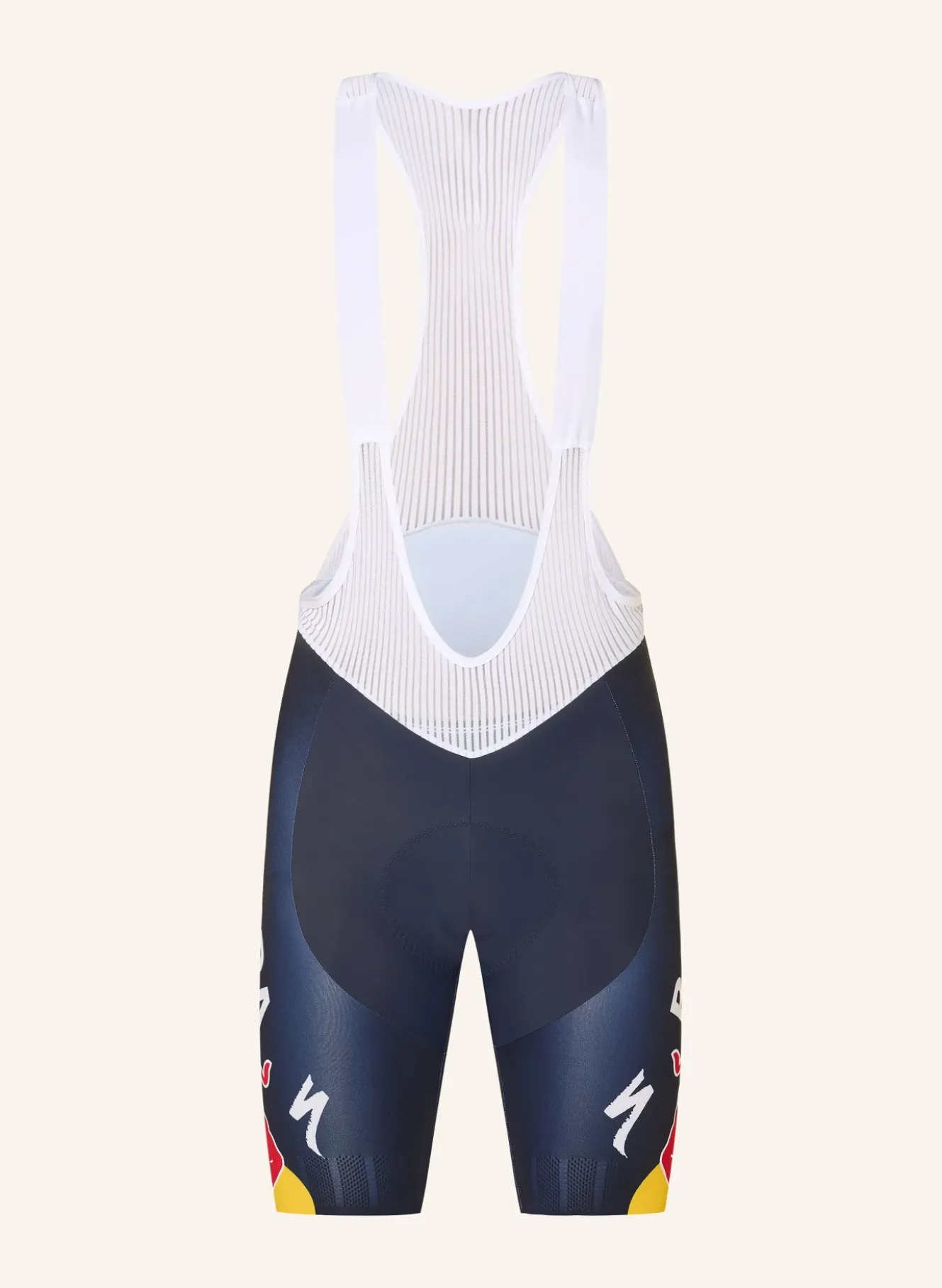 Radhose RED BULL BORA HANSGROHE REPLICA mit Trägern und gepolstertem Einsatz