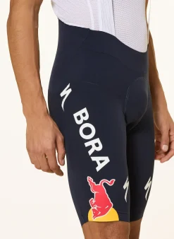 Radhose RED BULL-BORA-HANSGROHE mit Trägern und gepolstertem Einsatz