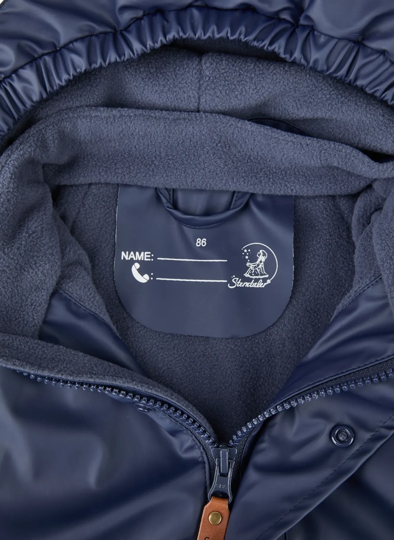 Regenjacke gefüttert Zacken