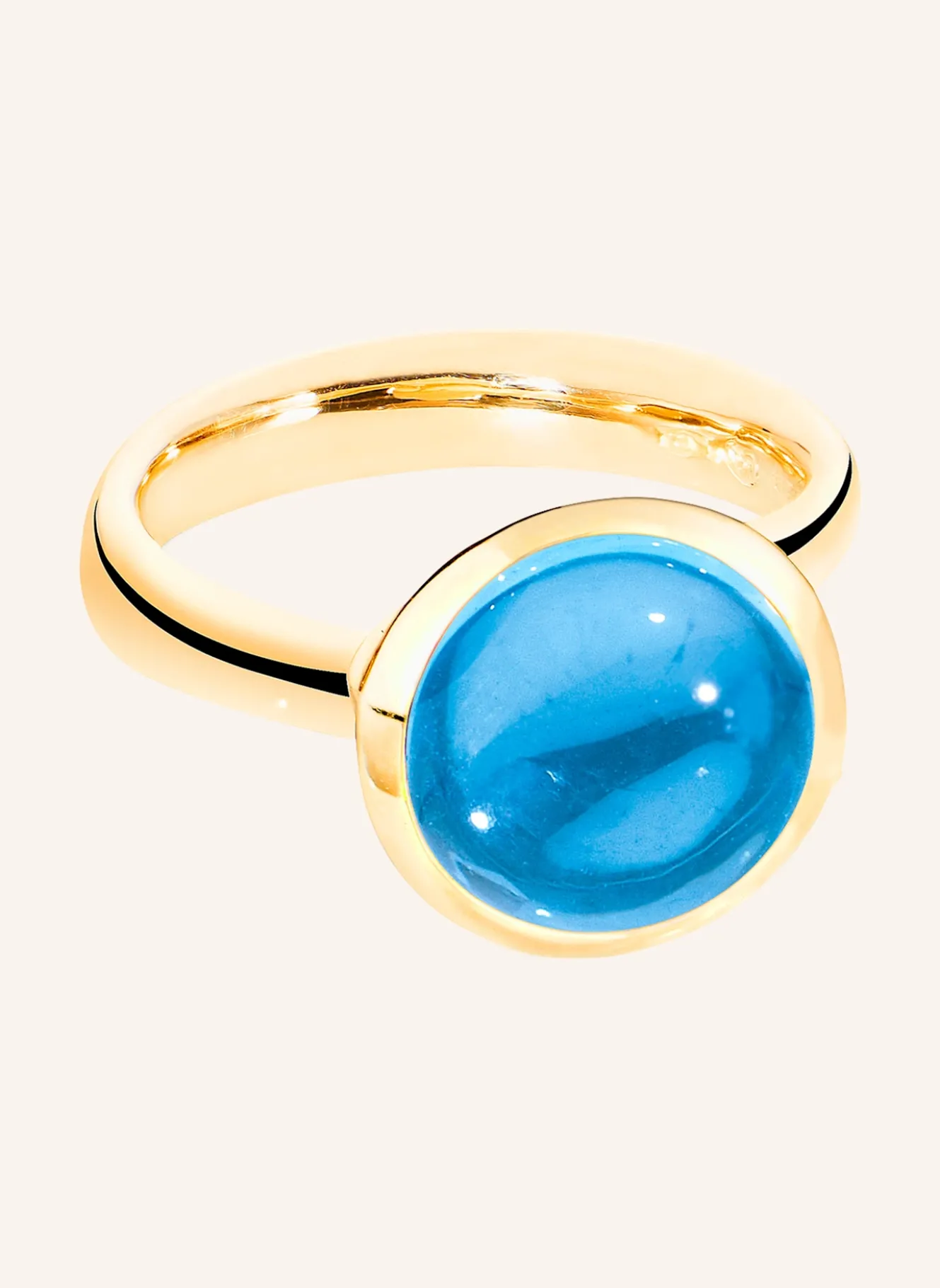 Ring RING BOUTON LARGE SWISS TOPAZ aus 18K Gelbgold mit Swiss Topas
