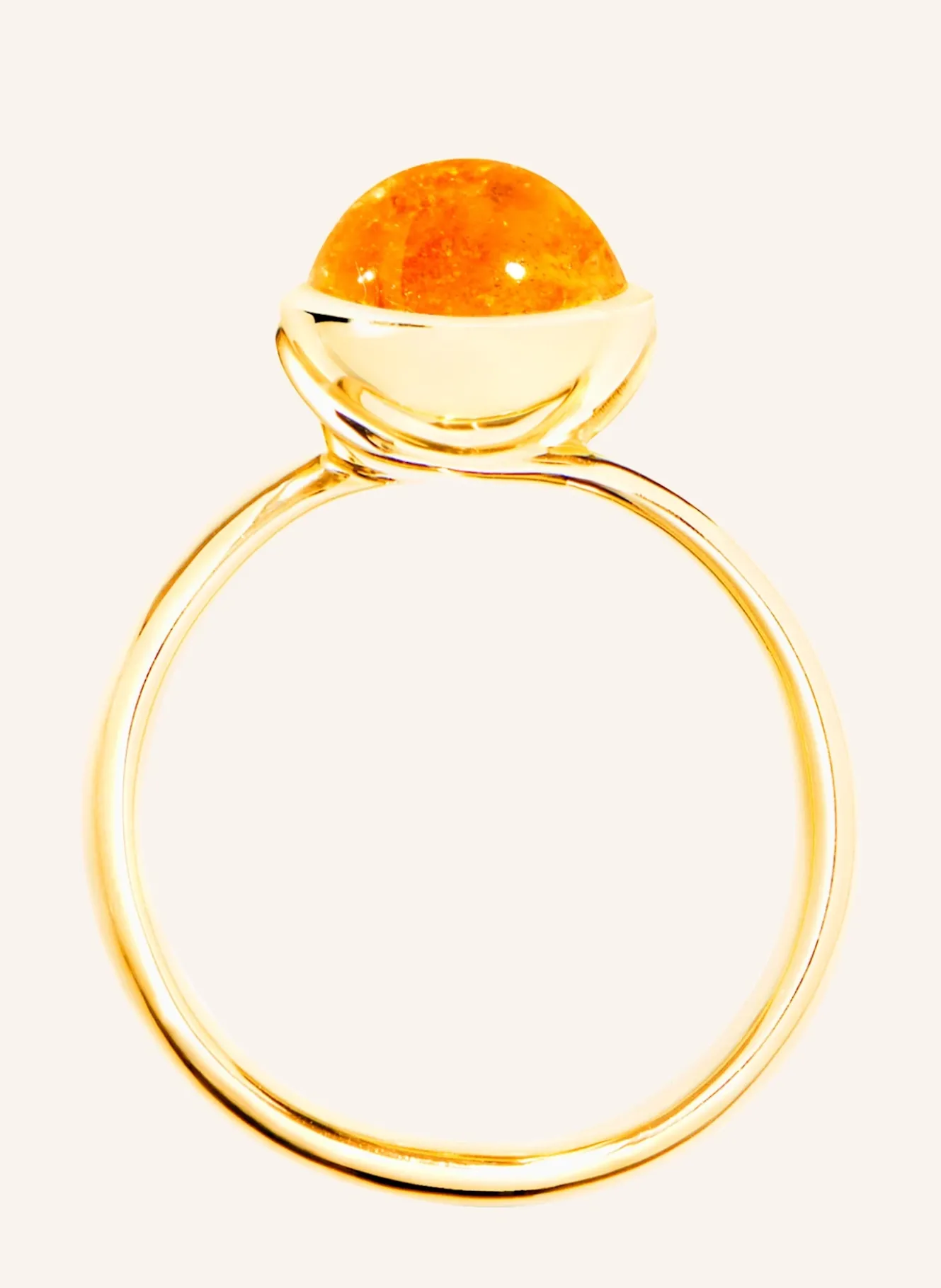 Ring RING BOUTON SMALL MANDARIN GARNET aus 18K Gelbgold mit Mandarin Granat