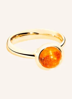 Ring RING BOUTON SMALL MANDARIN GARNET aus 18K Gelbgold mit Mandarin Granat