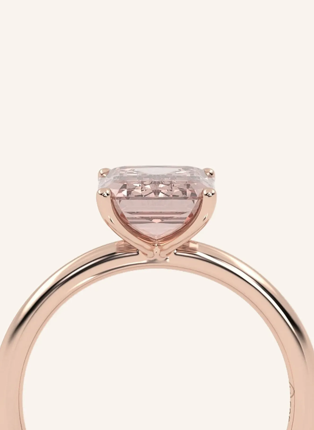 Ring ROSIE aus 14 Karat Roségold und 2.00ct. lab-grown Morganit