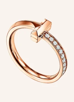 Ring TIFFANY T T ONE aus 18Karat Roségold mit Pavé-Diamanten