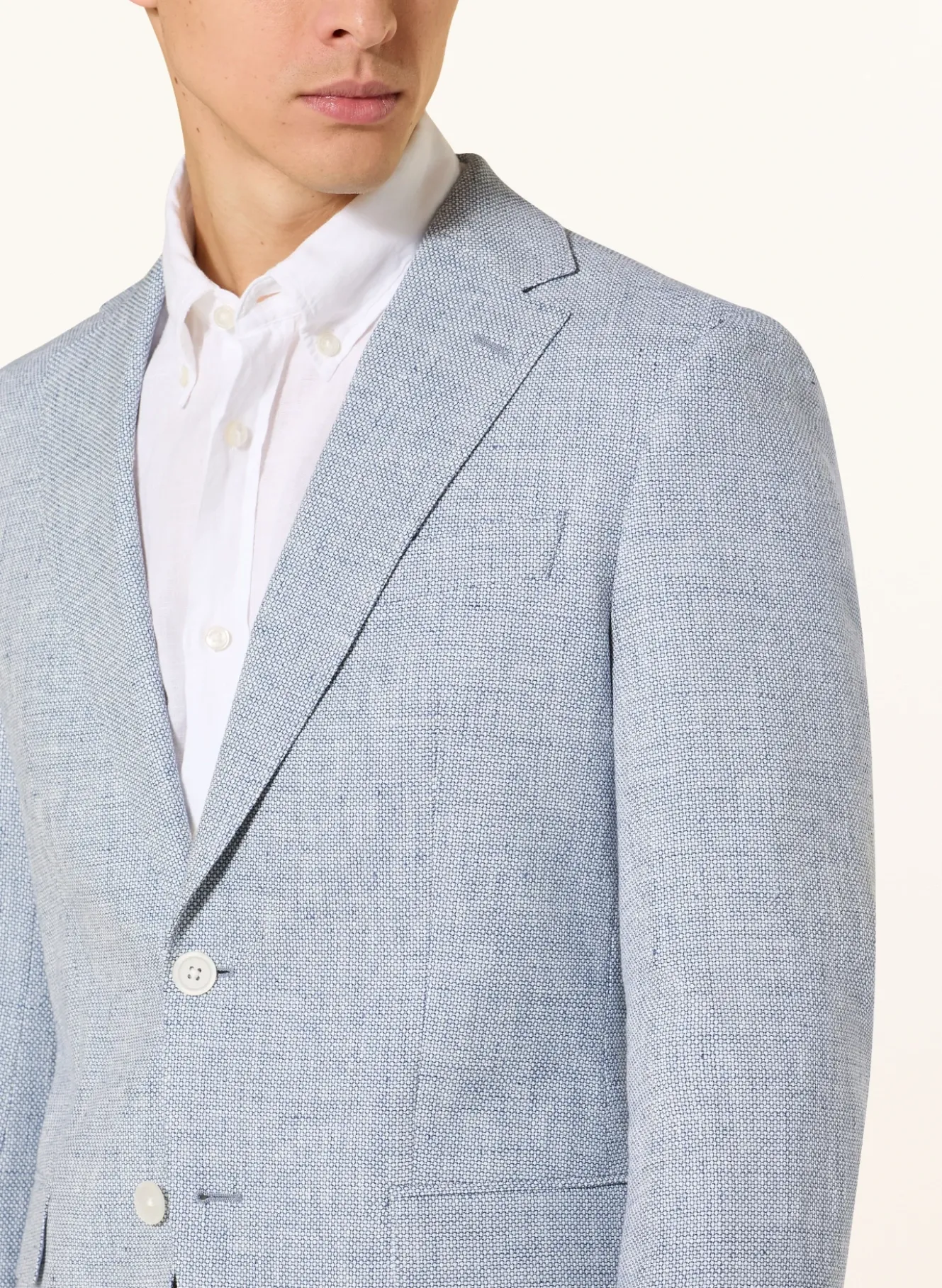 Sakko HUTSON Regular Fit mit Leinen