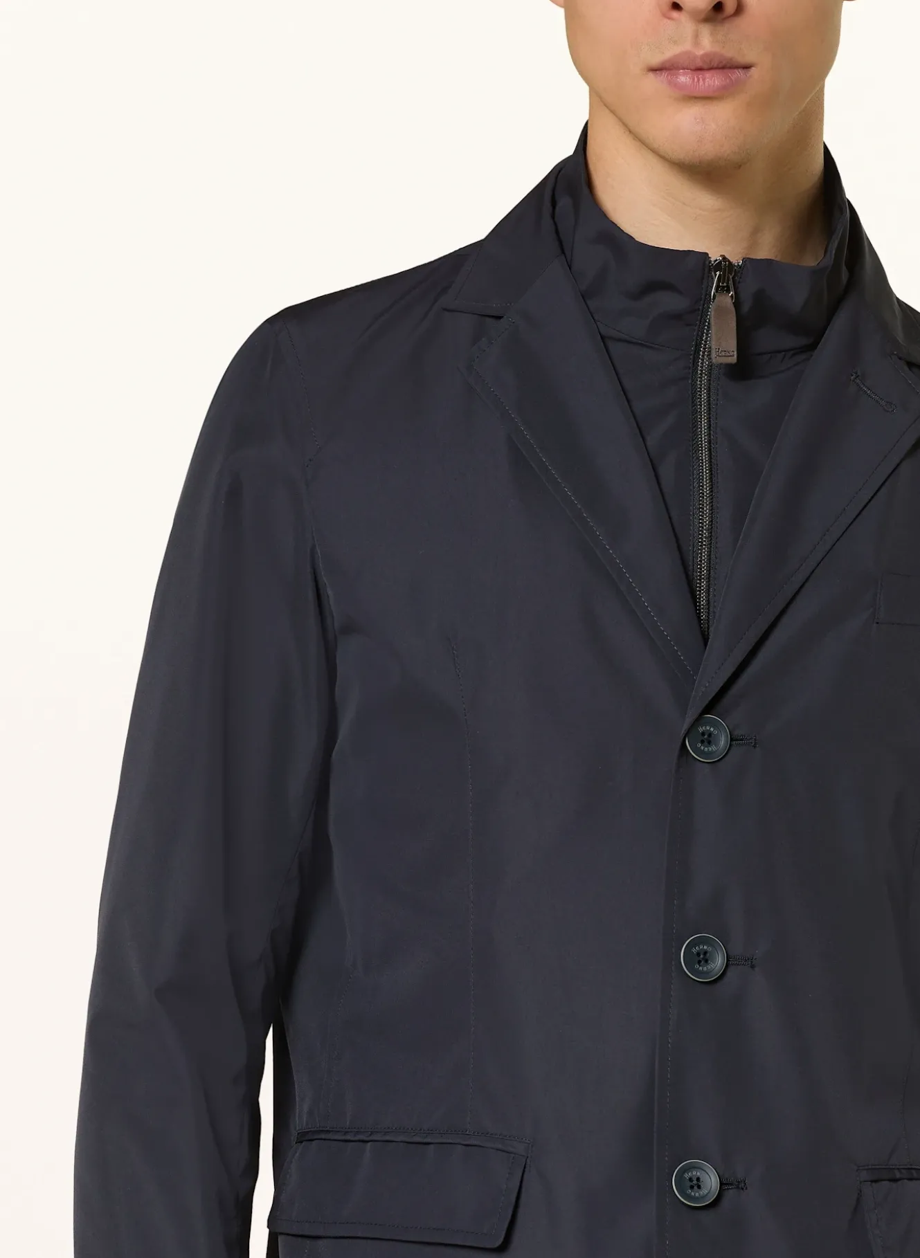 Sakko Slim Fit mit herausnehmbarer Blende
