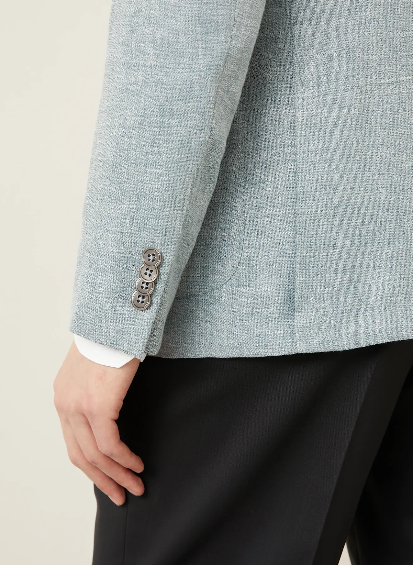 Sakko Slim Fit mit Leinen