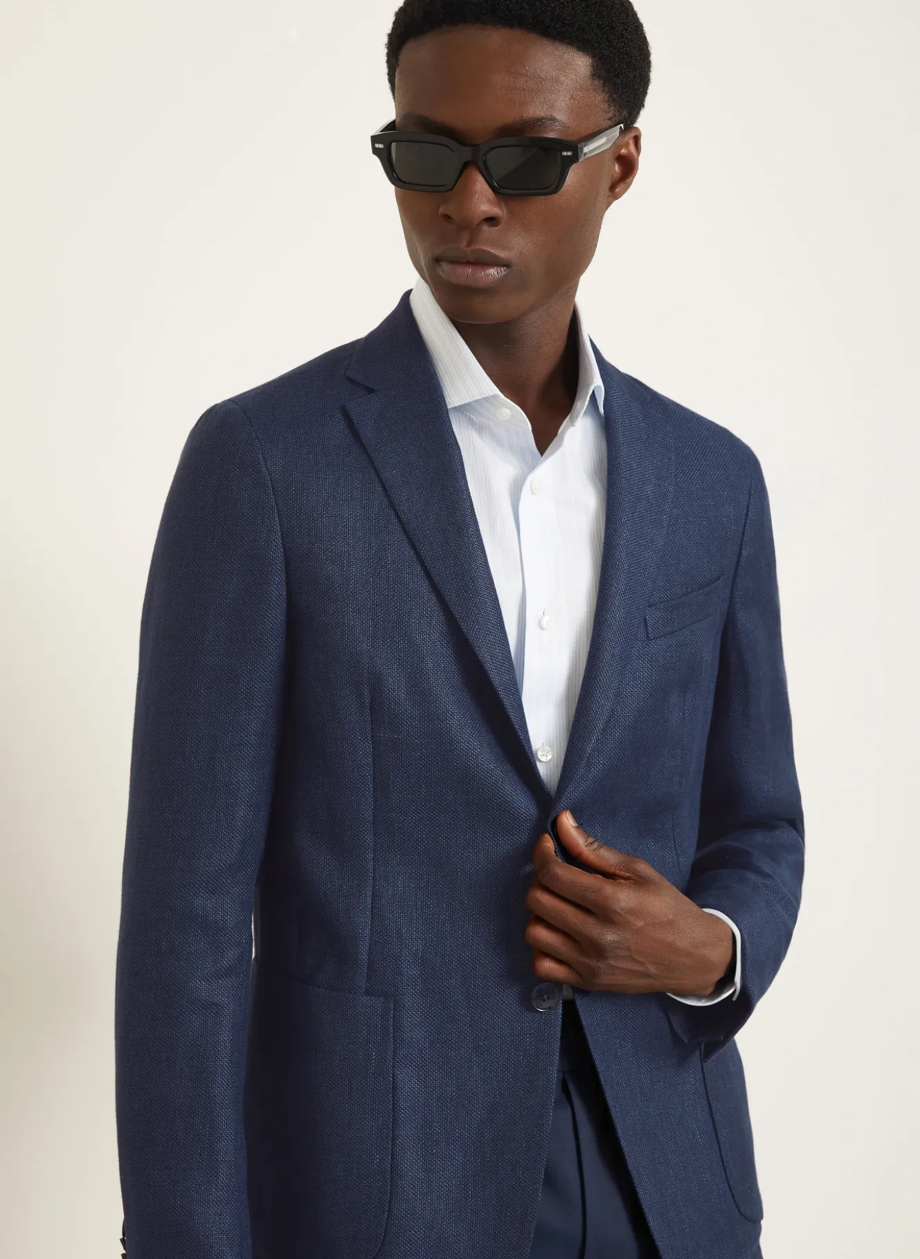 Sakko Slim Fit mit Leinen
