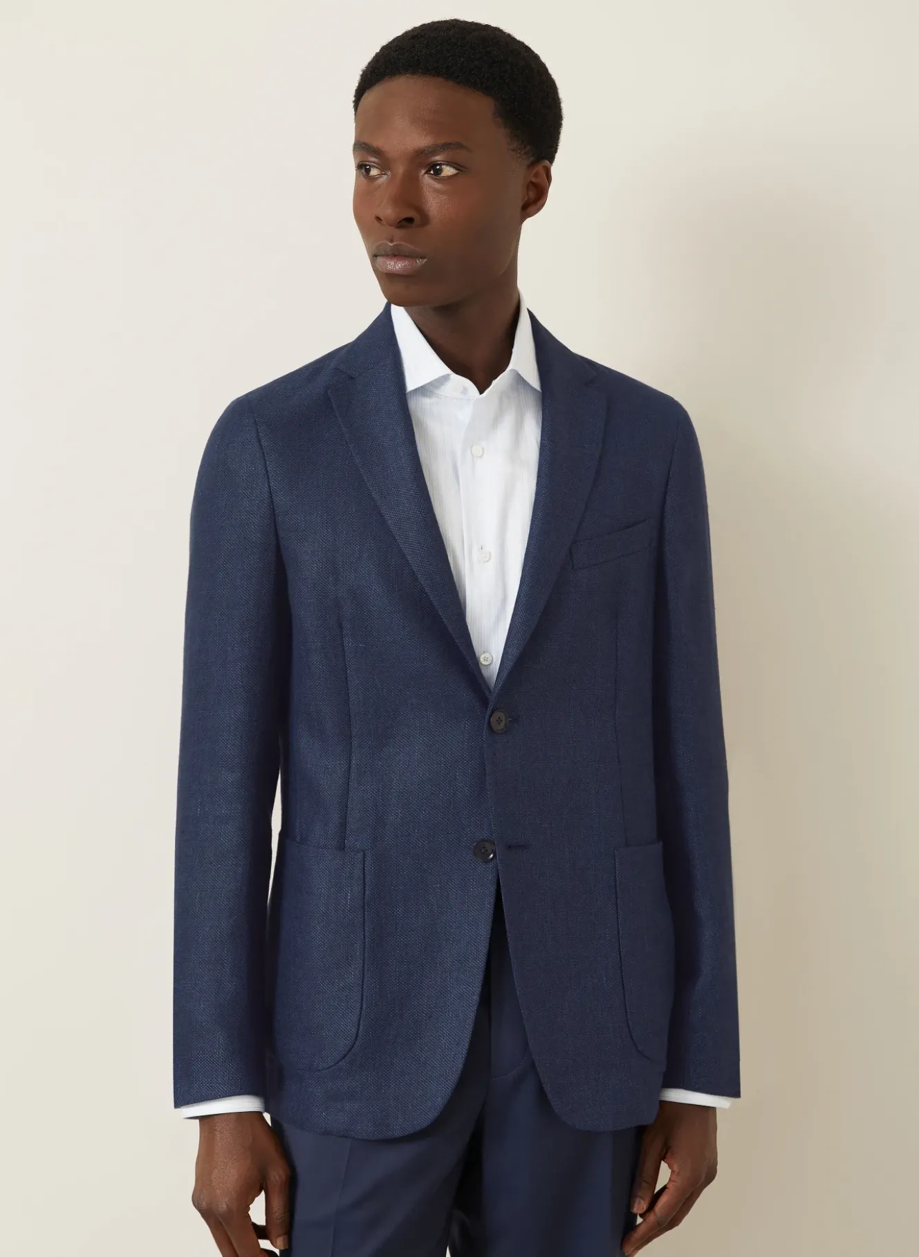 Sakko Slim Fit mit Leinen