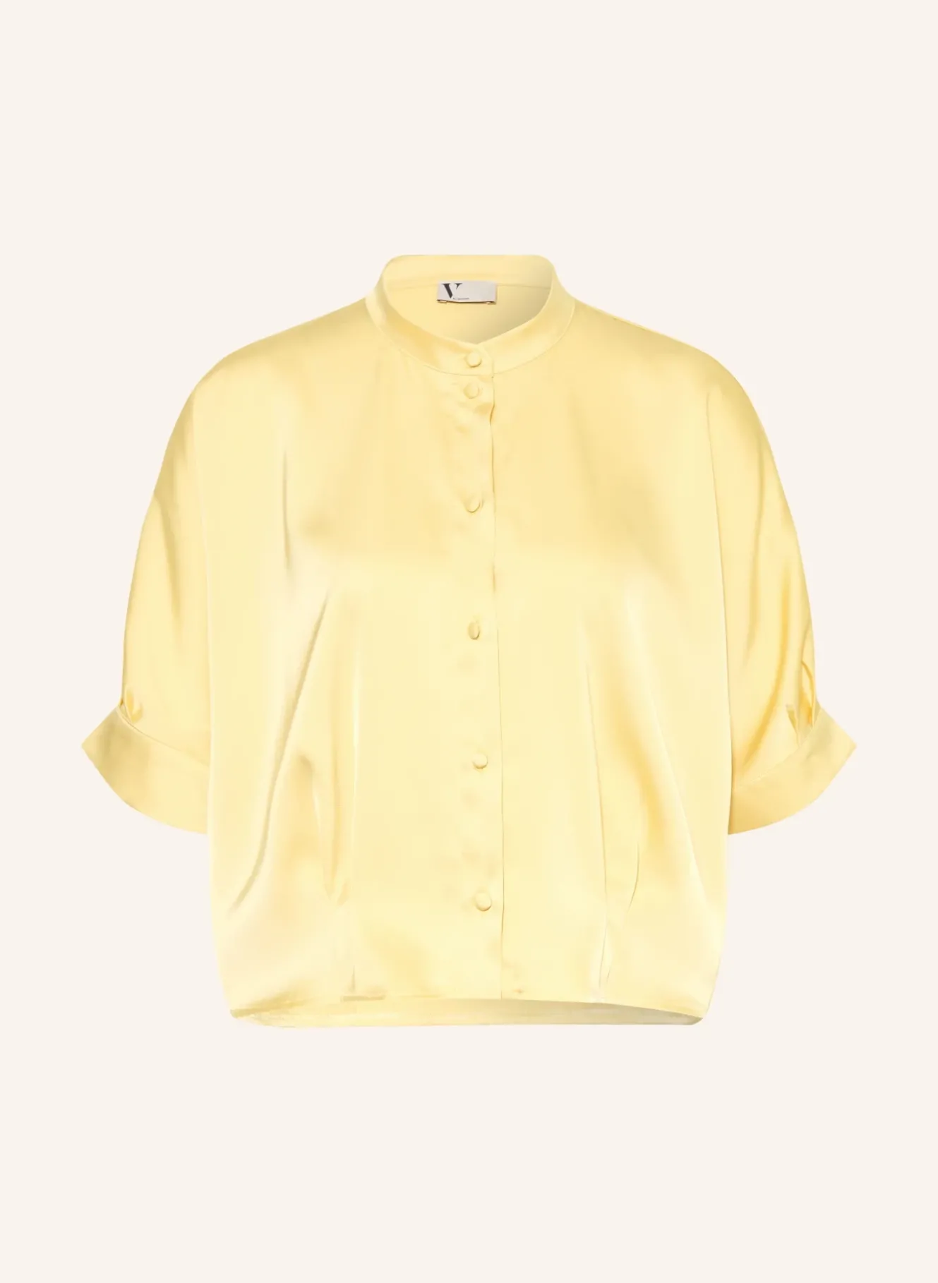 Satinbluse mit 3/4-Arm