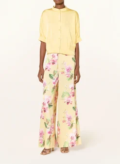 Satinbluse mit 3/4-Arm