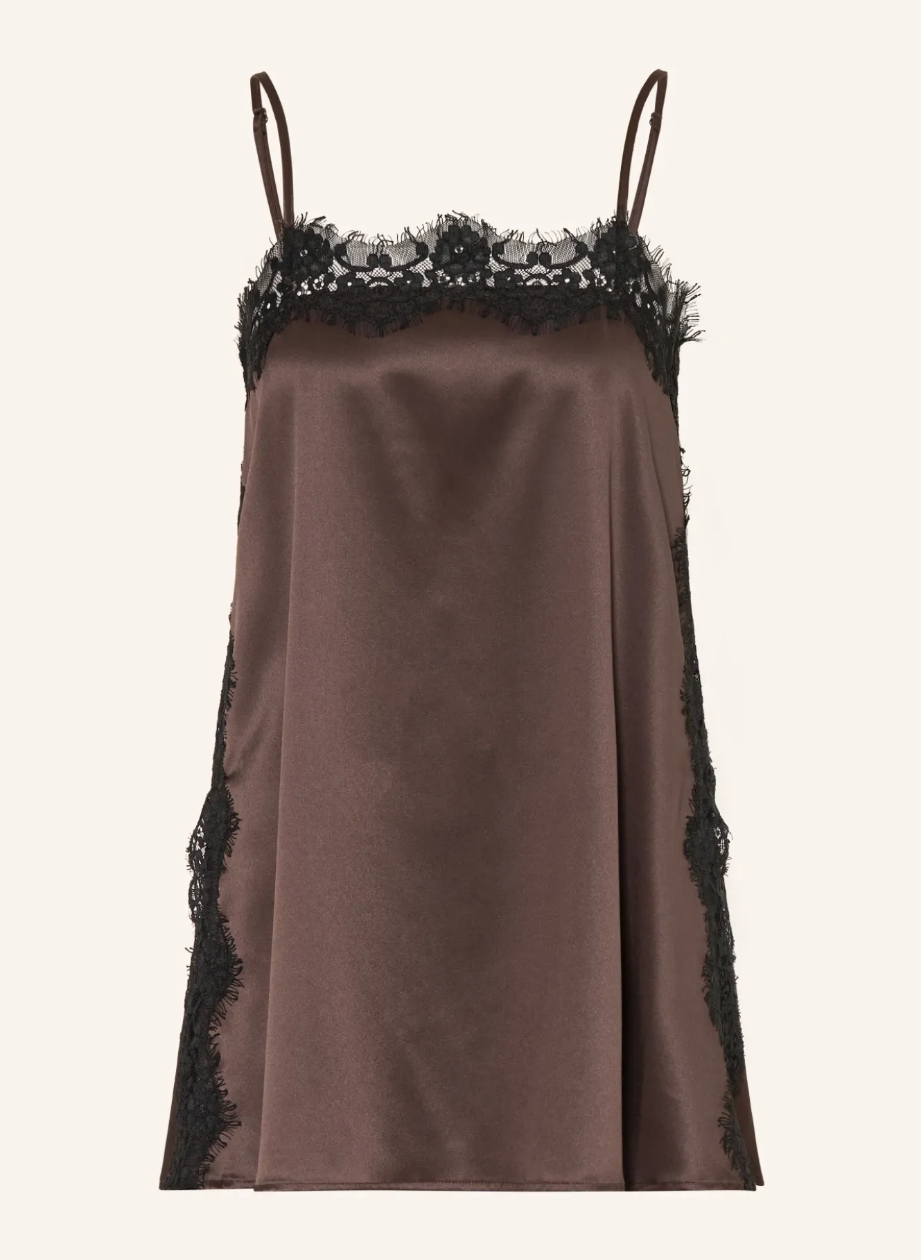 Satintop mit Spitze