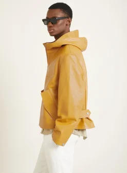 Schlupfjacke aus Leder