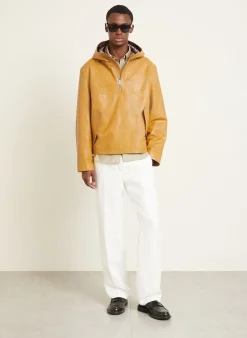 Schlupfjacke aus Leder