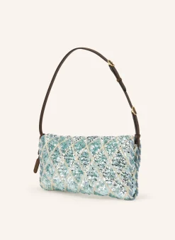 Schultertasche DEVAIN mit Pailletten und Schmuckperlen