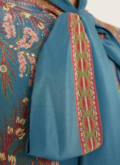 Seidenbluse mit Schluppe