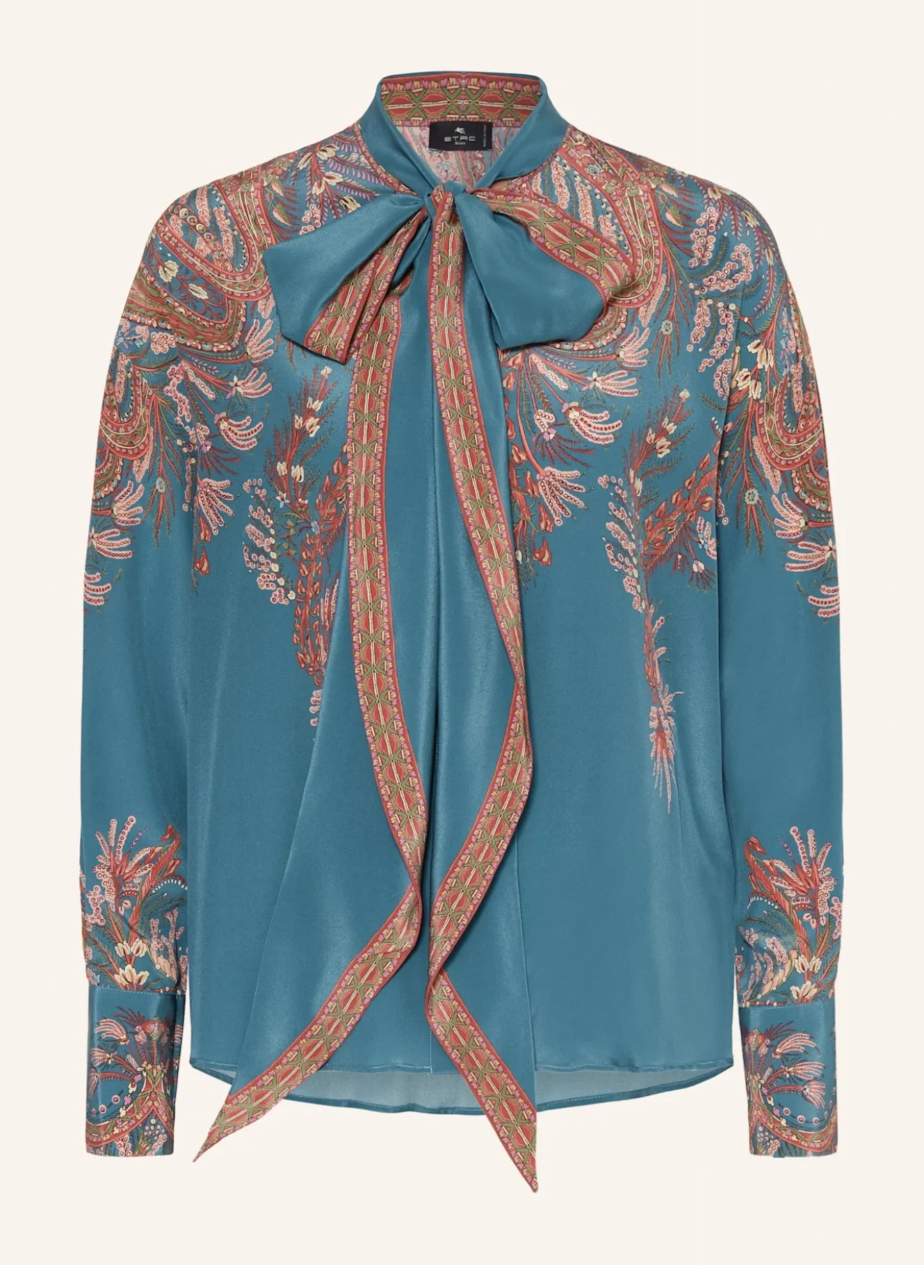 Seidenbluse mit Schluppe