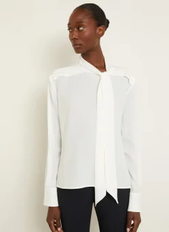 Seidenbluse mit Schluppe