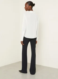 Seidenbluse mit Schluppe
