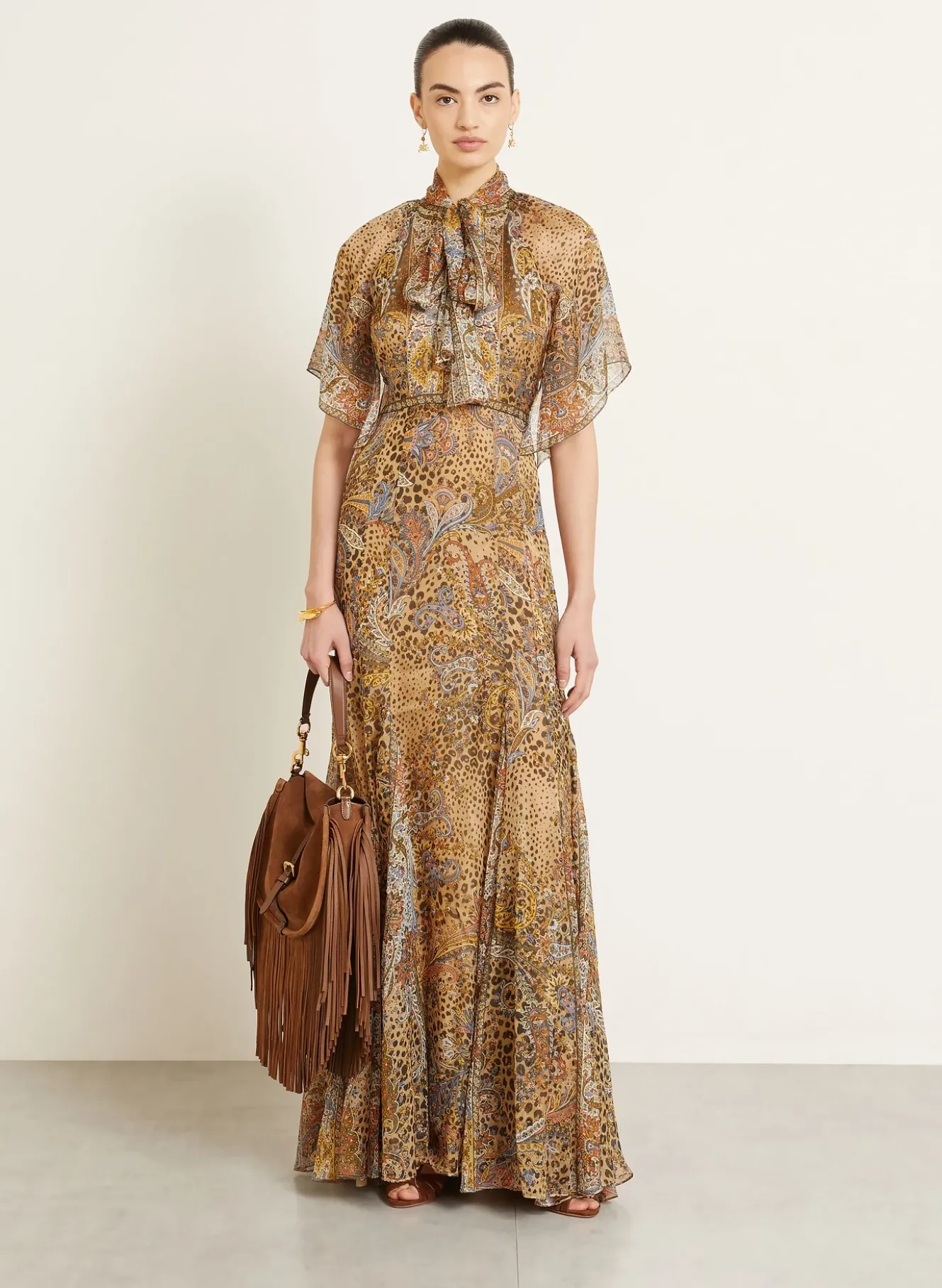 Seidenkleid mit Schluppe