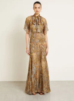 Seidenkleid mit Schluppe