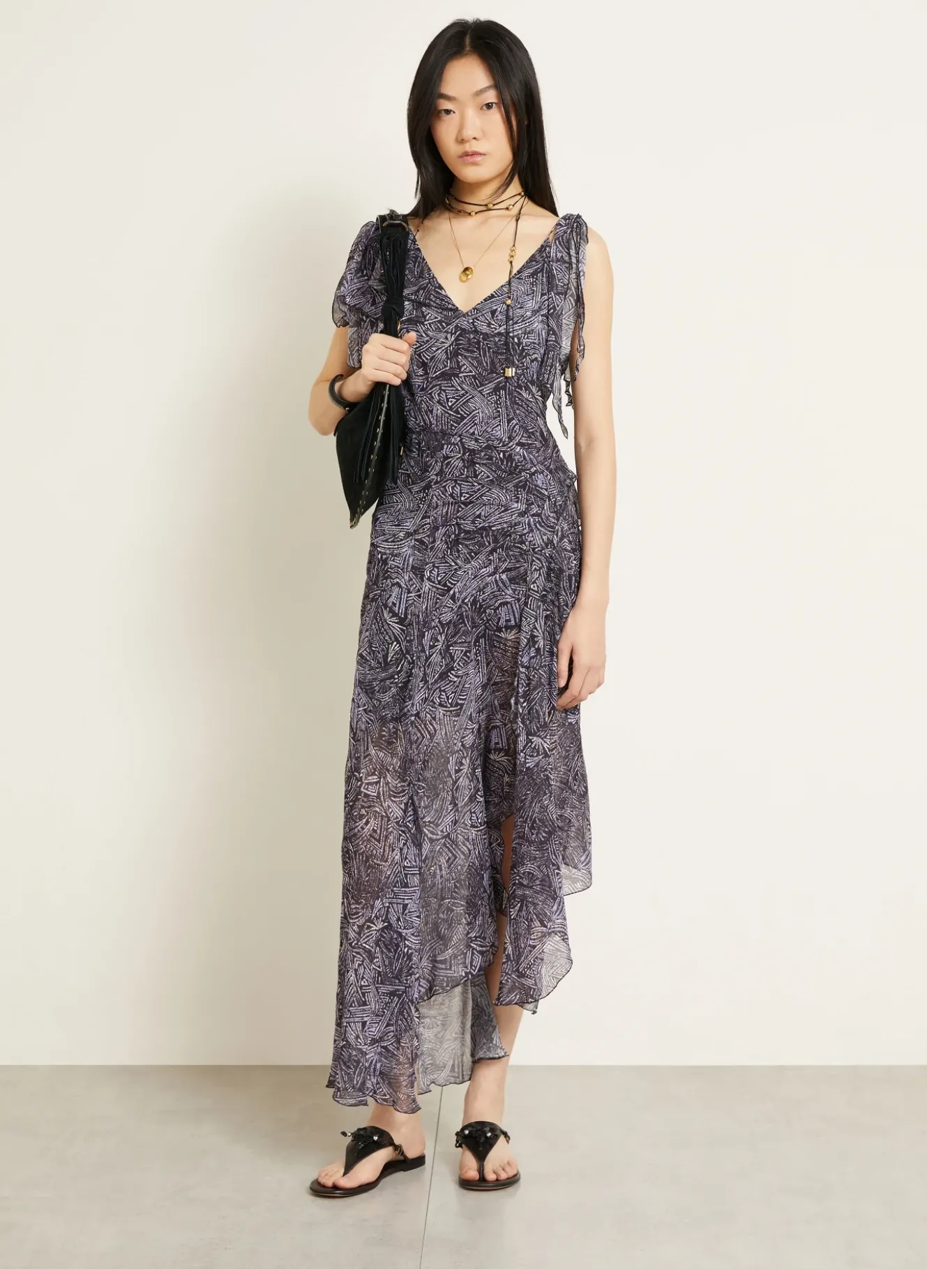 Seidenkleid TYLENA mit Volants