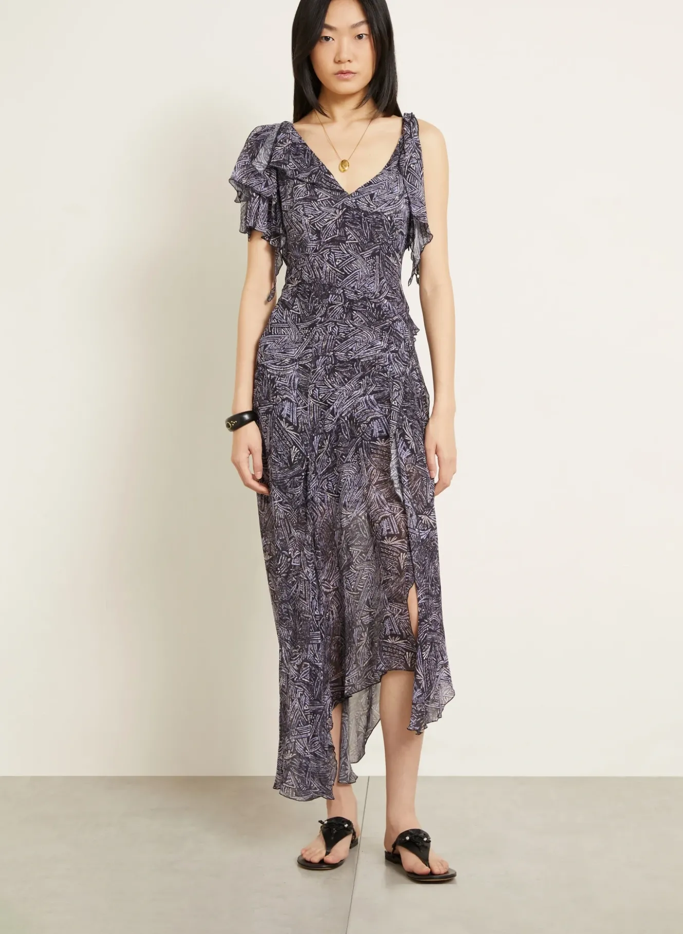 Seidenkleid TYLENA mit Volants