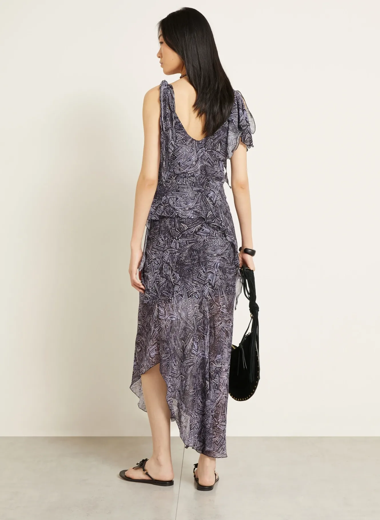 Seidenkleid TYLENA mit Volants