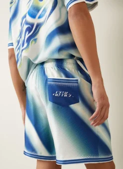 Seidenshorts FLAMING TENNIS BALL