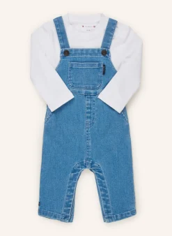 Set: Jeans-Latzhose und Longsleeve