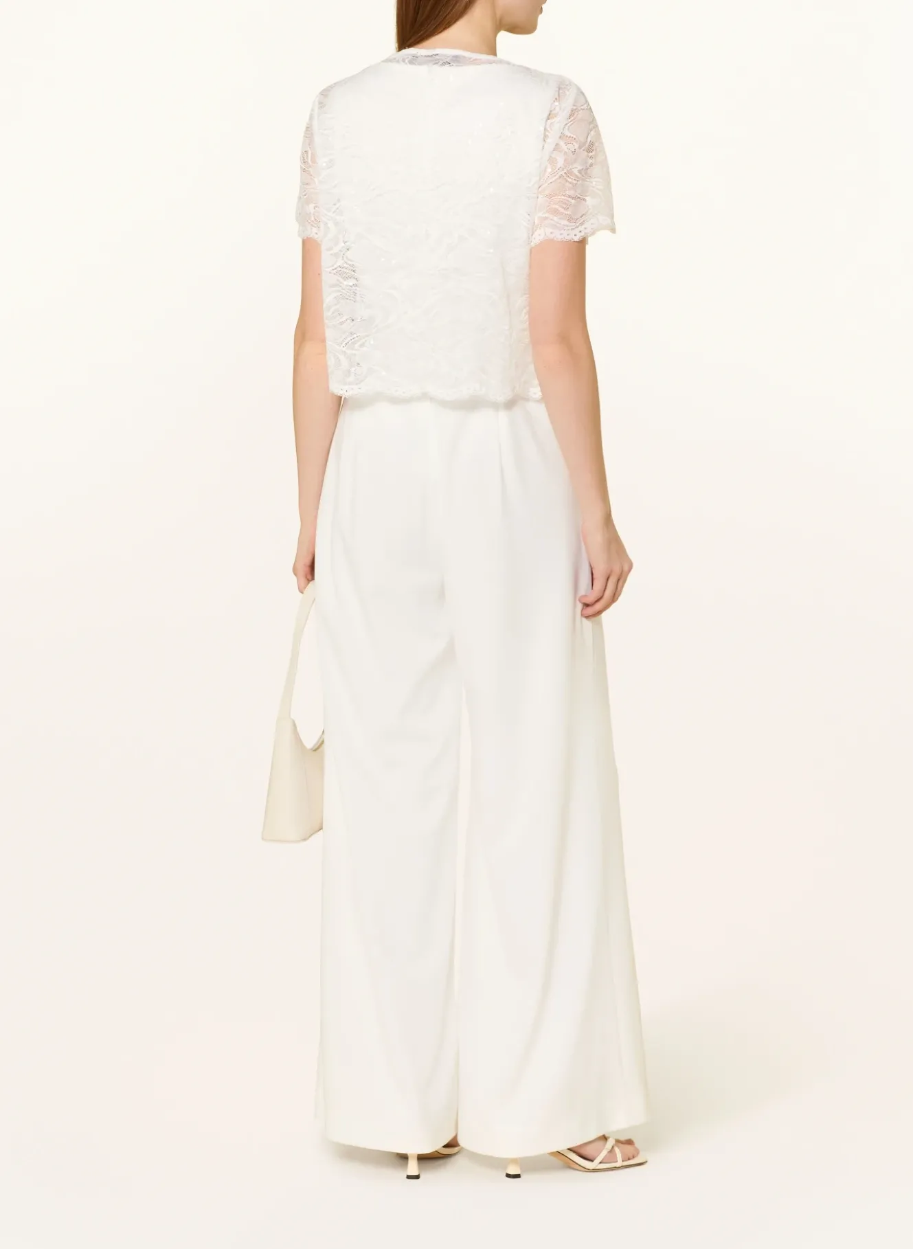 Set: Jumpsuit und Spitzenjacke mit Pailletten
