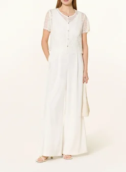 Set: Jumpsuit und Spitzenjacke mit Pailletten