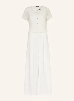 Set: Jumpsuit und Spitzenjacke mit Pailletten