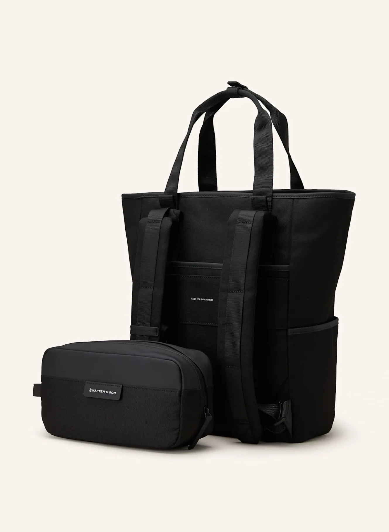 Set LINDBY: Wickeltasche, Kulturtasche, Wickelunterlage und Buggy Straps