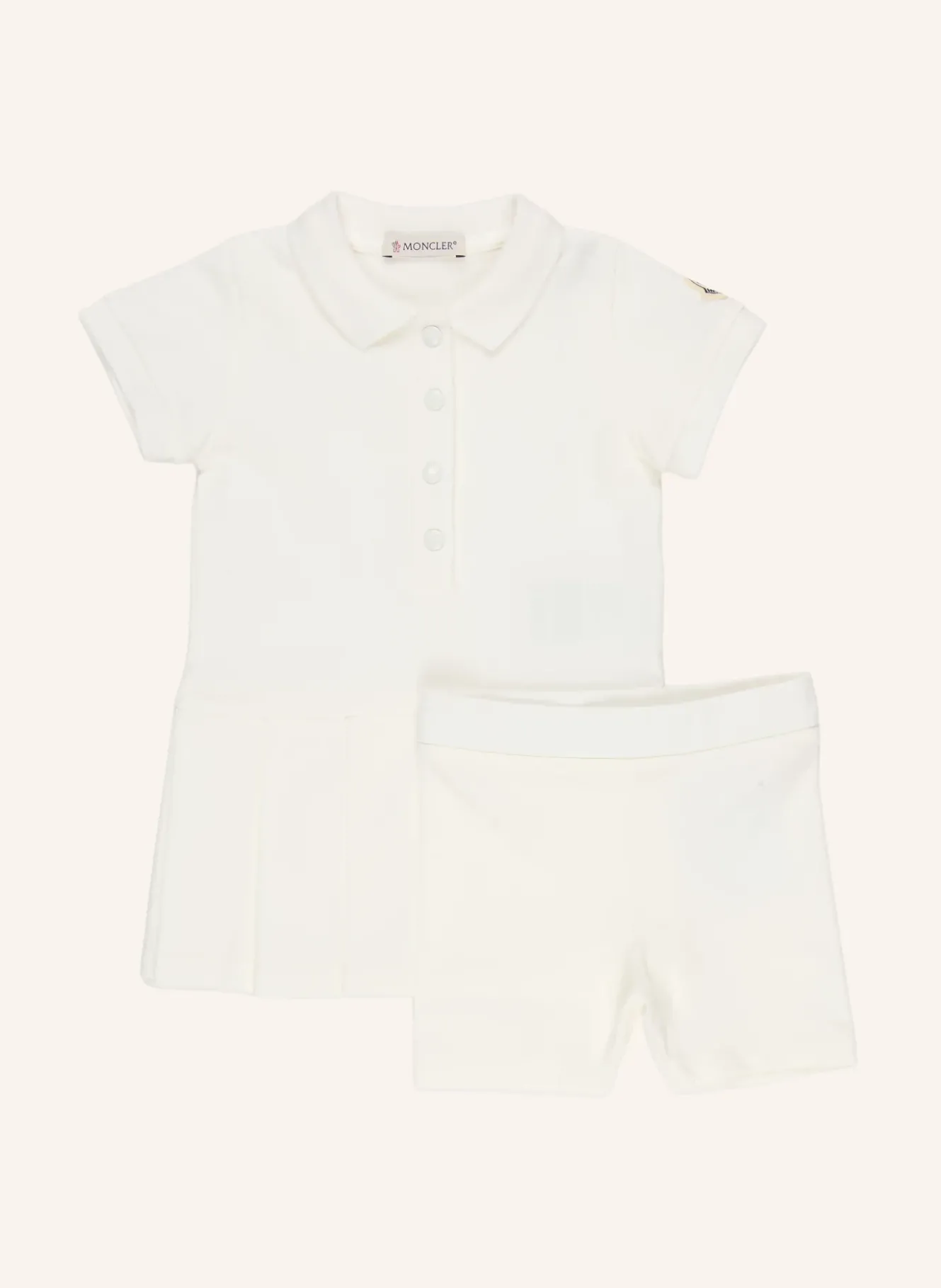 Set: Piqué-Polokleid und Shorts