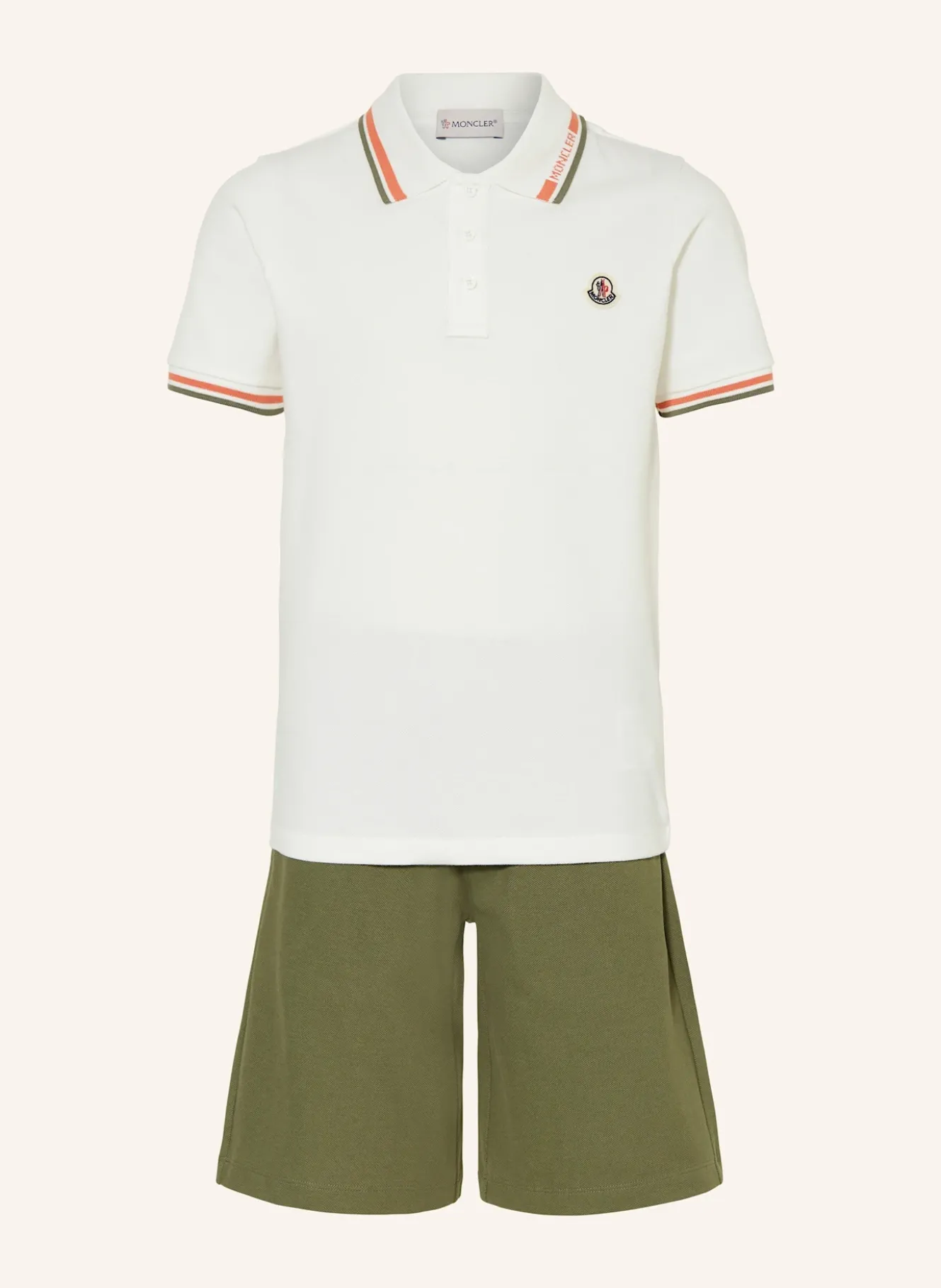 Set: Piqué-Poloshirt und Piqué-Shorts