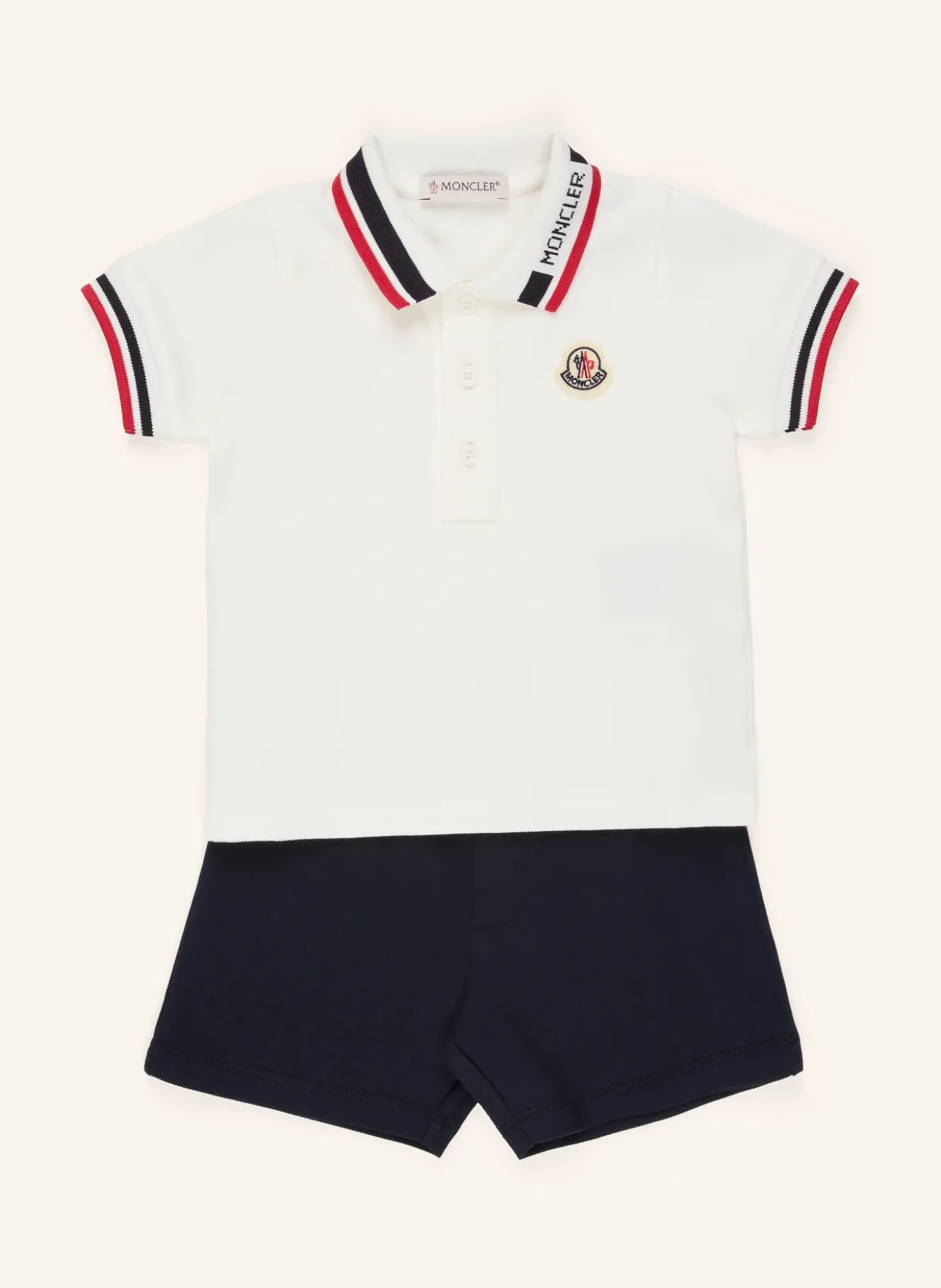 Set: Piqué-Poloshirt und Shorts