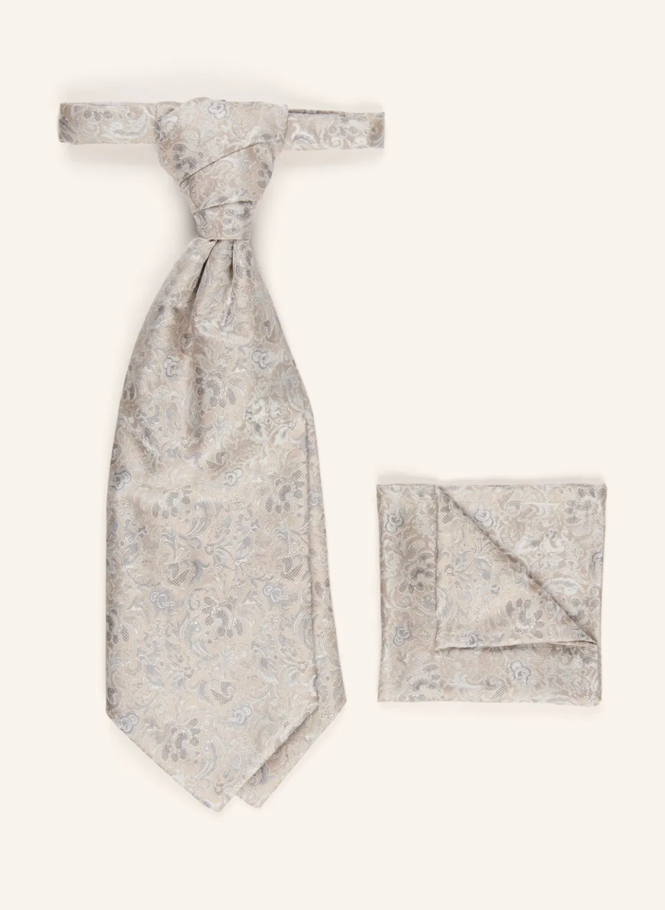 Set: Plastron und Einstecktuch