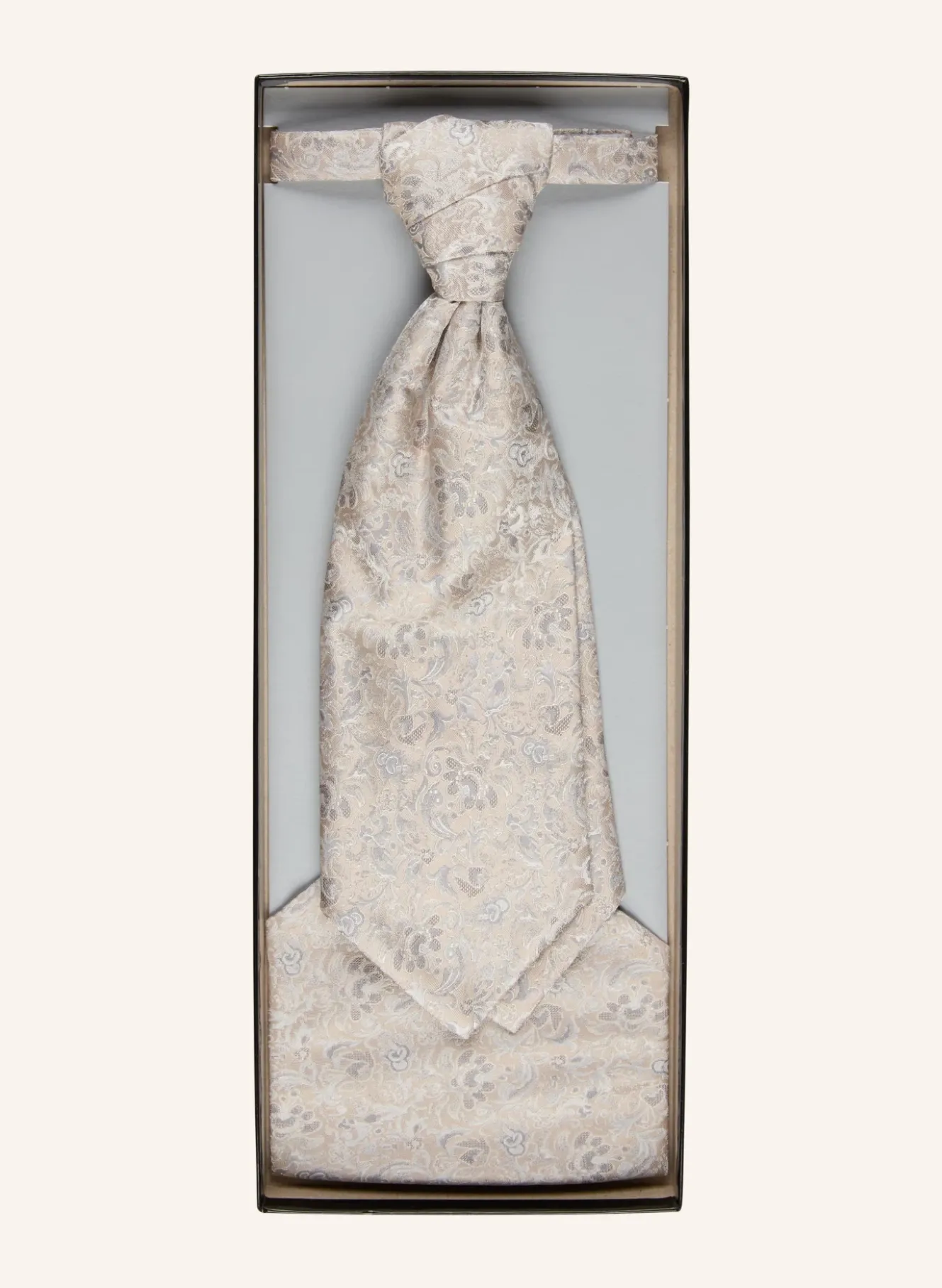 Set: Plastron und Einstecktuch