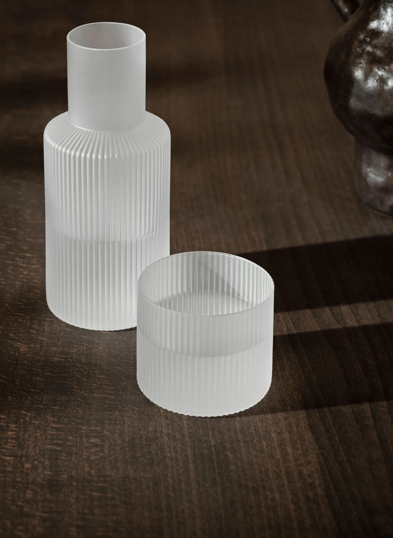 Set RIPPLE SMALL: Karaffe und Glas