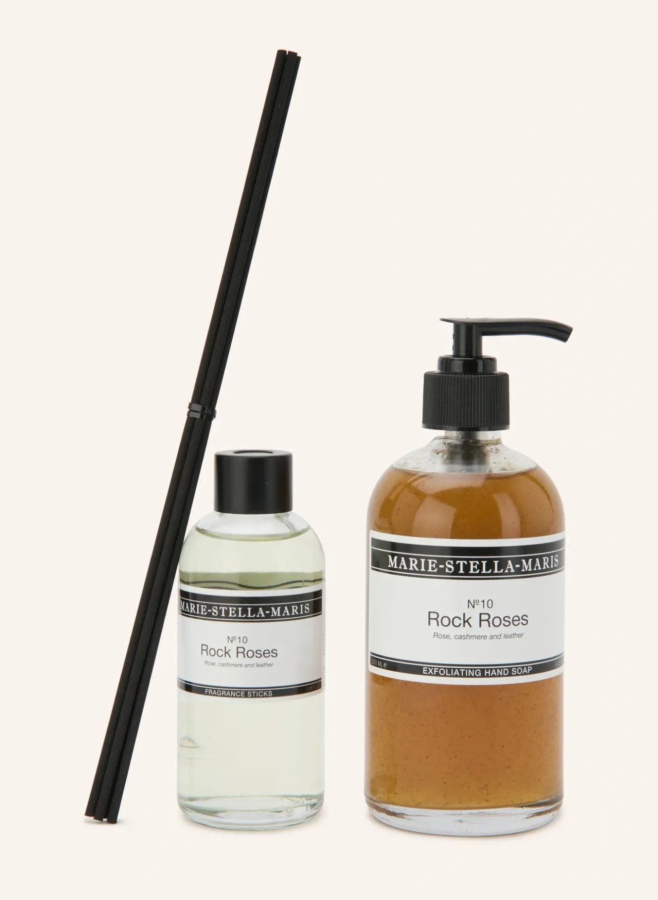 Set ROCK ROSES: Raumduft und Peeling-Handseife