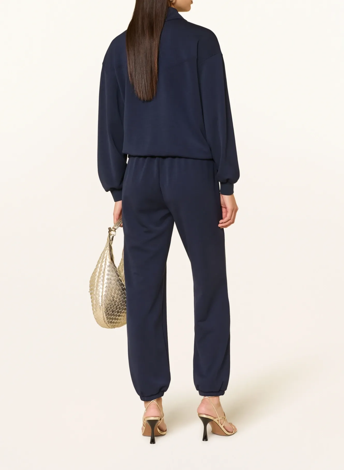 Set: Sweat-Troyer und Sweatpants mit Schmucksteinen