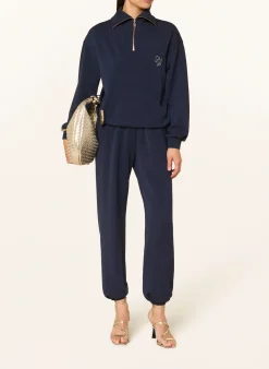 Set: Sweat-Troyer und Sweatpants mit Schmucksteinen