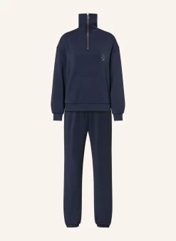 Set: Sweat-Troyer und Sweatpants mit Schmucksteinen