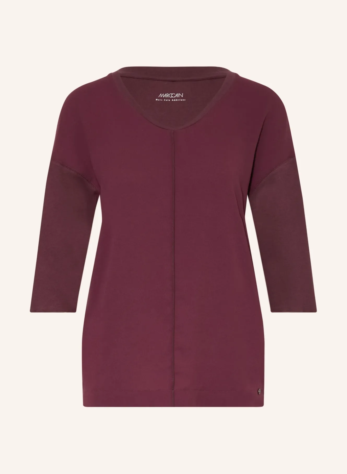 Shirt im Materialmix mit 3/4-Arm