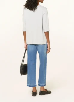 Shirt im Materialmix mit 3/4-Arm